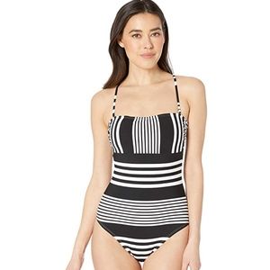 La Blanca Fine Line Bandeau One-Piece Swimsuit